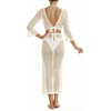 image:imageMANGOPOP 2 Piece Swimsuit Coverup for Women Crochet Bathing Suit Cover Up Set for Beach Pool VacationAcream White