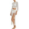 image:imageMANGOPOP 2 Piece Swimsuit Coverup for Women Crochet Bathing Suit Cover Up Set for Beach Pool VacationWhite