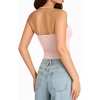 image:imageMANGOPOP Women Sexy Adjustable Halter V Neck Tank Top Backless Double Lined Cami Slim Basic Going Out 2026 Summer TrendyRose Quartz