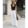 image:imageMANGOPOP Womens Deep V Neck Ruffle Sleeveless Body Suits Tank Top Bodysuit Going Out Sexy Fitted Summer Trendy OutfitsA01 Black