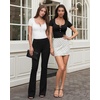 image:imageMANGOPOP Womens Henley Shirt Scoop Neck Button Down Ribbed Bodysuits Sleeveless Tank Tops Body SuitA02short Sleeve White