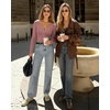 image:imageMANGOPOP Womens Henley Shirt Scoop Neck Button Down Ribbed Bodysuits Sleeveless Tank Tops Body SuitBlong Sleeve Marsala