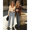 image:imageMANGOPOP Womens Henley Shirt Scoop Neck Button Down Ribbed Bodysuits Sleeveless Tank Tops Body SuitBlong Sleeve Nude
