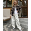 image:imageMANGOPOP YearRound Flannel Shirt for Women  Lightweight Oversized Long Sleeve Button Down Plaid for Effortless LayeringBlack Yellow Plaid
