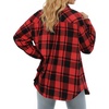 image:imageMANGOPOP YearRound Flannel Shirt for Women  Lightweight Oversized Long Sleeve Button Down Plaid for Effortless LayeringRed Black Plaid