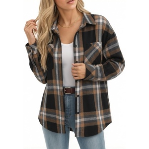 image:imageMANGOPOP YearRound Flannel Shirt for Women  Lightweight Oversized Long Sleeve Button Down Plaid for Effortless LayeringBlack Yellow Plaid
