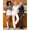 image:imageMANGOPOP Bodysuits for Women Deep V Neck Twist Knot Fitted Long Sleeve Bodysuit Basic Tops Casual T ShirtsDark Heather Grey