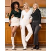 image:imageMANGOPOP Bodysuits for Women Deep V Neck Twist Knot Fitted Long Sleeve Bodysuit Basic Tops Casual T ShirtsDeep Green