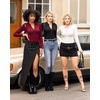 image:imageMANGOPOP Henley Bodysuit for Women Button Down Long Sleeve Tops Body Suits Dressy Blouse Casual01black