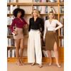 image:imageMANGOPOP Henley Bodysuit for Women Button Down Long Sleeve Tops Body Suits Dressy Blouse CasualBurgundy