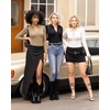 image:imageMANGOPOP Henley Bodysuit for Women Button Down Long Sleeve Tops Body Suits Dressy Blouse CasualMocha