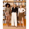 image:imageMANGOPOP Henley Bodysuit for Women Button Down Long Sleeve Tops Body Suits Dressy Blouse CasualMocha