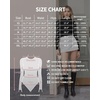 image:imageMANGOPOP Long Sleeve Bodysuits for Women Mock Turtle Neck Ribbed Body Suit Tops06 Dark Heather Grey