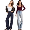image:imageMANGOPOP Sweetheart V Neck Bodysuits for Women Long Short Sleeve Body Suits Tops ShirtE1 Long Sleeve Burgundy
