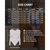 image:imageMANGOPOP Sweetheart V Neck Bodysuits for Women Long Short Sleeve Body Suits Tops ShirtE3 Long Sleeve Deep Green