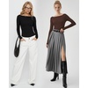 image:imageMANGOPOP Womens Boat Neck Long Sleeve Bodysuit Basic Thong Body Suit Fall Going Out Tops 2025Coffee