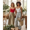 image:imageMANGOPOP Womens Cami Thong Bodysuit Double Lined Plunge Deep V Neck Backless Body Suit Adjustable Spaghetti Strap Tank TopsLace Red