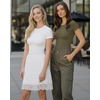 image:imageMANGOPOP Womens Crew Neck Short Sleeve Bodysuit Long Sleeve Body Suit T Shirts Basic Slim Fitted TopsD Short Sleeves Army Green