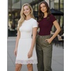 image:imageMANGOPOP Womens Crew Neck Short Sleeve Bodysuit Long Sleeve Body Suit T Shirts Basic Slim Fitted TopsD Short Sleeves Burgundy