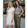 image:imageMANGOPOP Womens Crew Neck Short Sleeve Bodysuit Long Sleeve Body Suit T Shirts Basic Slim Fitted TopsD Short Sleeves Elephant Grey