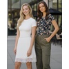 image:imageMANGOPOP Womens Crew Neck Short Sleeve Bodysuit Long Sleeve Body Suit T Shirts Basic Slim Fitted TopsD Short Sleeves Flowers