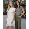 image:imageMANGOPOP Womens Crew Neck Short Sleeve Bodysuit Long Sleeve Body Suit T Shirts Basic Slim Fitted TopsD Short Sleeves Light Grey