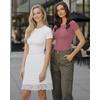 image:imageMANGOPOP Womens Crew Neck Short Sleeve Bodysuit Long Sleeve Body Suit T Shirts Basic Slim Fitted TopsD Short Sleeves Marsala