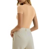 image:imageMANGOPOP Womens Crew Neck Short Sleeve Bodysuit Long Sleeve Body Suit T Shirts Basic Slim Fitted TopsD Short Sleeves Nude