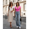 image:imageMANGOPOP Womens Cross Wrap Ruched Plunge Sexy Deep V Neck Slim Fit Short Sleeve T Shirt Tunic Tops TeeBlush