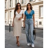 image:imageMANGOPOP Womens Cross Wrap Ruched Plunge Sexy Deep V Neck Slim Fit Short Sleeve T Shirt Tunic Tops TeeDeep Blue