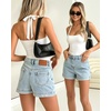 image:imageMANGOPOP Womens Halter Scoop Neck Bodysuit Sexy Backless Double Lined Sleeveless Thong Body Suits Fitted Going Out Top 202602 White