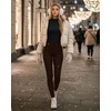 image:imageMANGOPOP Womens Long Sleeve Thermal Fleece Bodysuit Mock Turtle Neck Body Suit Slim Warm Base Layer Tops Fall Outfits 2025A01 Black