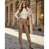 image:imageMANGOPOP Womens Long Sleeve Thermal Fleece Bodysuit Mock Turtle Neck Body Suit Slim Warm Base Layer Tops Fall Outfits 2025A02 White