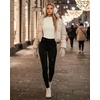 image:imageMANGOPOP Womens Long Sleeve Thermal Fleece Bodysuit Mock Turtle Neck Body Suit Slim Warm Base Layer Tops Fall Outfits 2025A02 White
