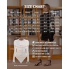 image:imageMANGOPOP Womens Mesh Bodysuit Sheer Geo Print Short Sleeve Long Sleeve Body Suit Sexy See Through Shirt TopsB01 Long Sleeve High Neck Black