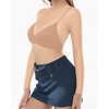 image:imageMANGOPOP Womens Mesh Top Long Sleeve See Through Mock Neck Blouse Sheer Sexy T Shirts Clubwear BodyconNude