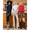 image:imageMANGOPOP Womens Mock Turtle Neck Fleece Lined Long Sleeve Thermal Underwear T Shirt Tops TeeA02white