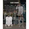 image:imageMANGOPOP Womens Mock Turtle Neck Long Sleeve Tops Bodysuit Jumpsuit02 Long Sleeve White