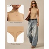 image:imageMANGOPOP Womens Mock Turtle Neck Long Sleeve Tops Bodysuit Jumpsuit03 Sleeveless Ochre