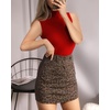 image:imageMANGOPOP Womens Mock Turtle Neck Long Sleeve Tops Bodysuit Jumpsuit03 Sleeveless Red