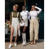 image:imageMANGOPOP Womens Mock Turtle Neck Long Sleeve Tops Bodysuit Jumpsuit04 Long Sleeve Army Green