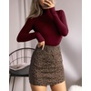 image:imageMANGOPOP Womens Mock Turtle Neck Long Sleeve Tops Bodysuit Jumpsuit04 Long Sleeve Burgundy