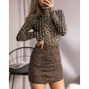 image:imageMANGOPOP Womens Mock Turtle Neck Long Sleeve Tops Bodysuit Jumpsuit04 Long Sleeve Leopard