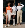 image:imageMANGOPOP Womens Mock Turtle Neck Long Sleeve Tops Bodysuit Jumpsuit04 Long Sleeve Orange