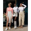 image:imageMANGOPOP Womens Mock Turtle Neck Long Sleeve Tops Bodysuit Jumpsuit04 Long Sleeve Pink