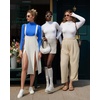image:imageMANGOPOP Womens Mock Turtle Neck Long Sleeve Tops Bodysuit Jumpsuit04 Long Sleeve Royal Blue
