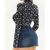 image:imageMANGOPOP Womens Mock Turtle Neck Long Sleeve Tops Bodysuit Jumpsuit04 Long Sleeve Stars