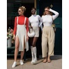 image:imageMANGOPOP Womens Mock Turtle Neck Long Sleeve Tops Bodysuit Jumpsuit04 Long Sleeve Watermelon Red