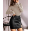image:imageMANGOPOP Womens Mock Turtle Neck Long Sleeve Tops Bodysuit Jumpsuit04 Sparkly Grey