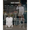 image:imageMANGOPOP Womens Mock Turtle Neck Long Sleeve Tops Bodysuit Jumpsuit04 Sparkly Zebra Print Black